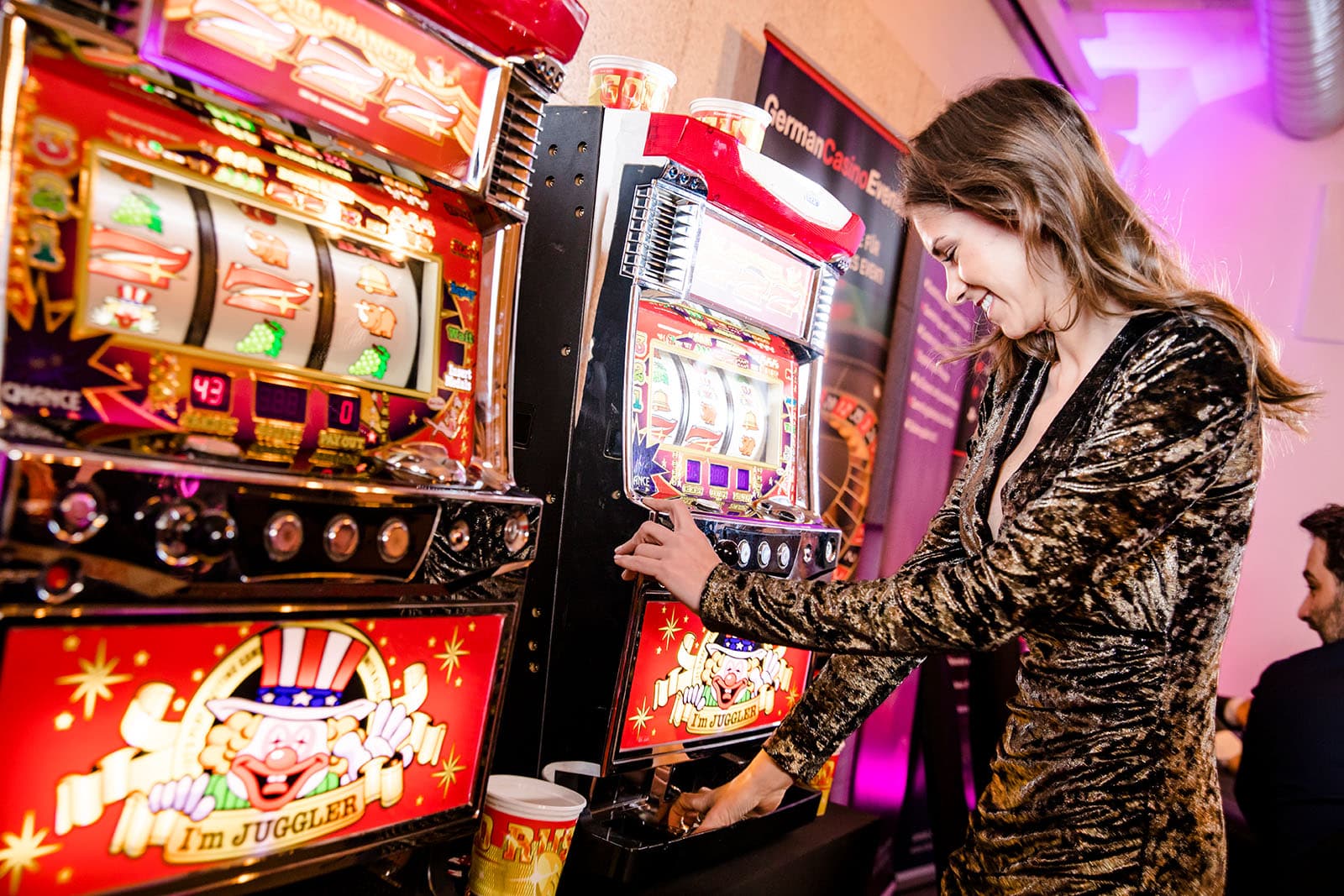 Slot Machine mit leuchtendem Display