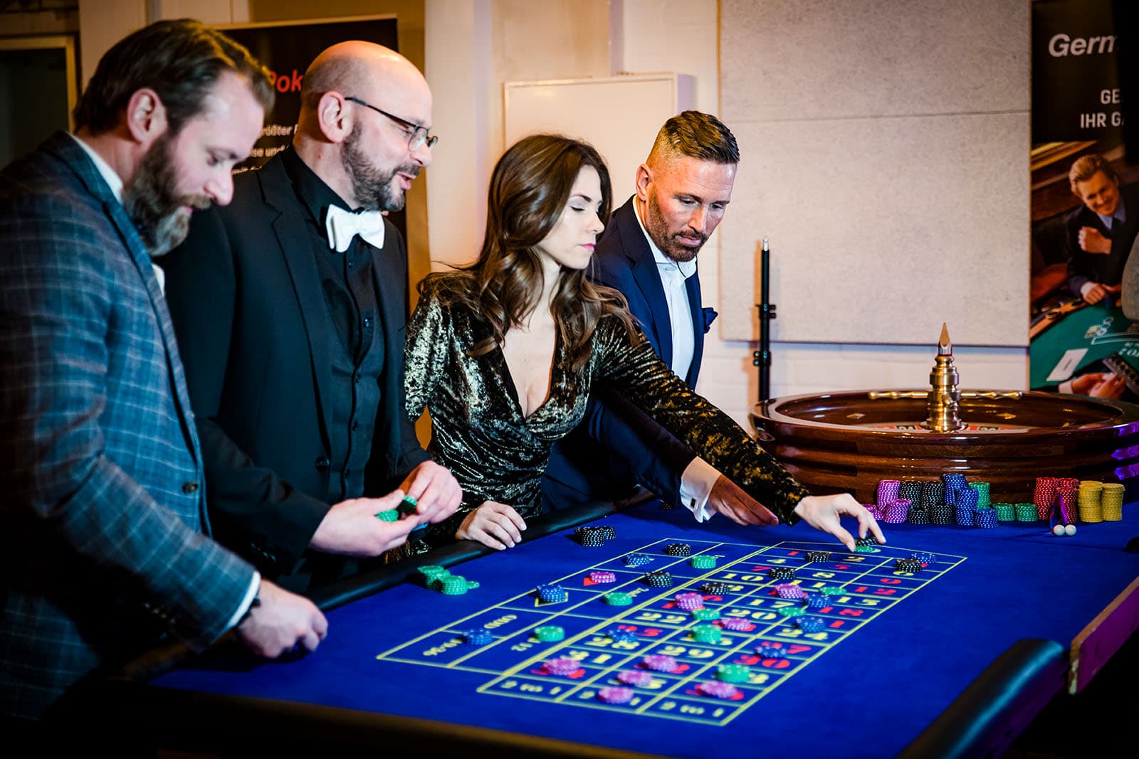 Impression von einem Casino-Event für Junggesellenabschied